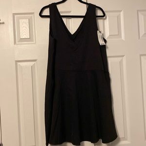 boohoo Black Swing Pinafore Dress